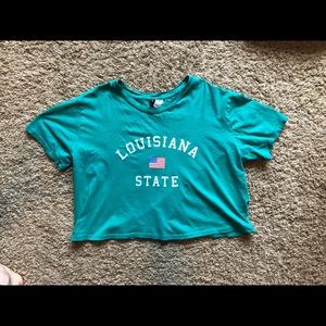 Louisiana State Cropped Tee